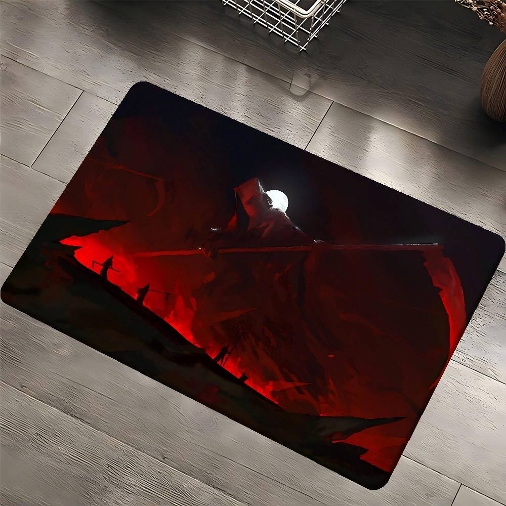 D-Dark Grim Reaper Anime Entrance Door Mat Nordic Style Home Doormat Bathroom-Toilet Mats Bedroom Hotel Decor Mat