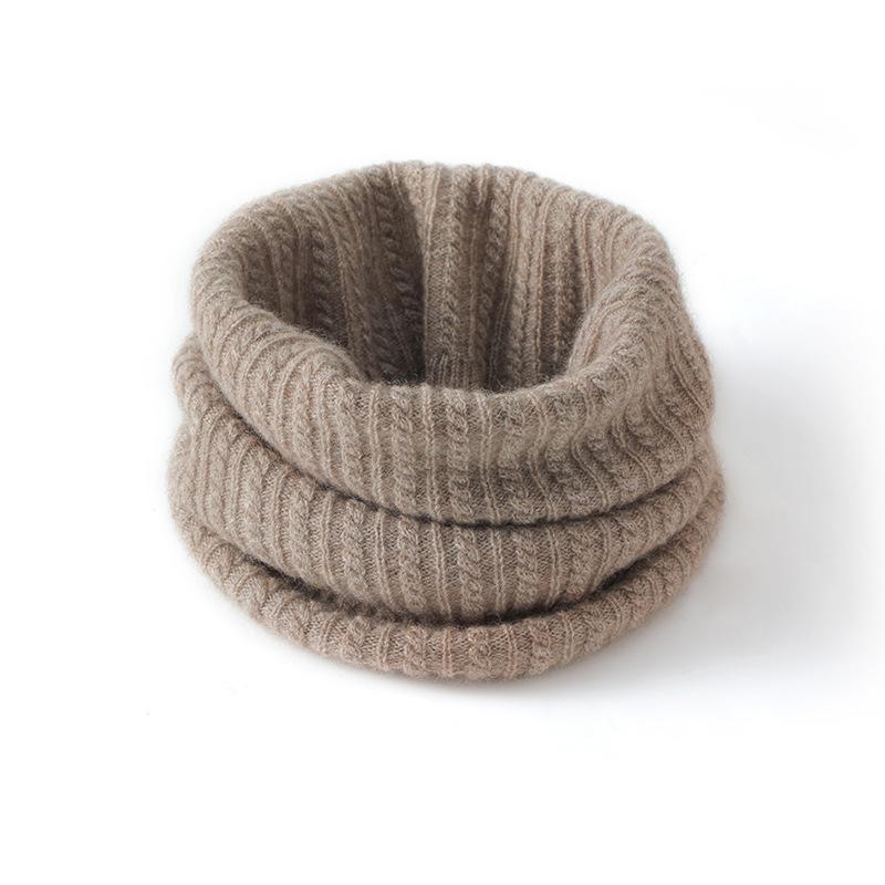 Unisex Pure Cashmere Thickened Neck Warmer for Autumn/Winter – Pull-Over Snood, Cold-Proof Wool Dickey