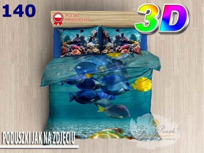 3D bavlněný saténové povlečení 160x200cm HLUBINY MOŘE