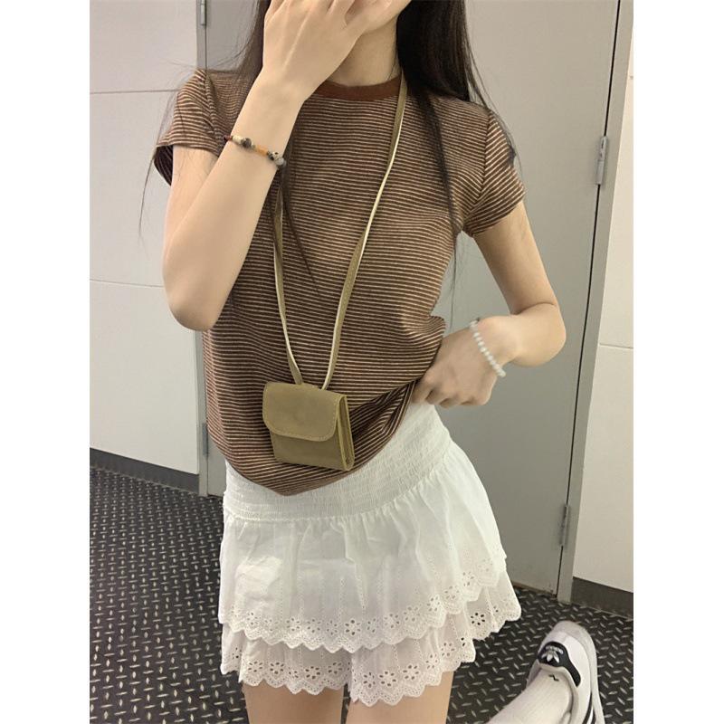 

Retro Striped Slim-Fit Women s T-Shirt - Summer 2025 Collection Extra Extra Large