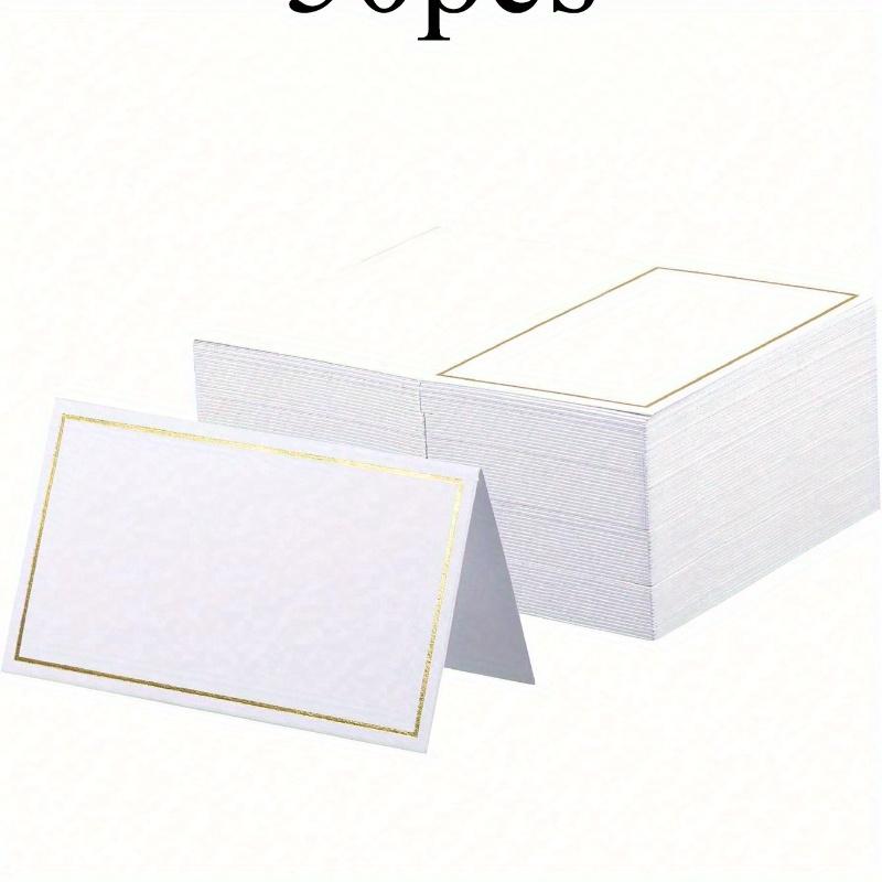 Golden Foil Border Place Cards Table Setting Name Cards Blank Place Cards Guest Cards for Wedding Banquet Dinner, Party Dinner, Decorations