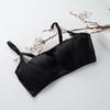 Silk Elastic Satin One-word Tube Top Closed Breast Bra, Mulberry Silk National Style Sexy Lace Ultra-thin Underwear