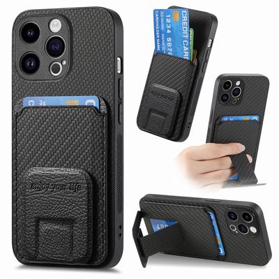 Minimalistische iPhone 16/17 Pro Hülle mit Kartenfach und Multi-Winkel-Ständer