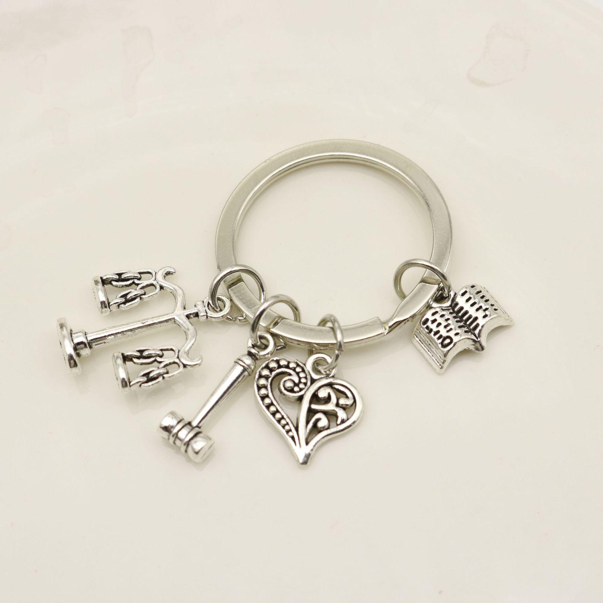 Justice Scales & Gavel Keychain - Gift for Law Students & Lawyers