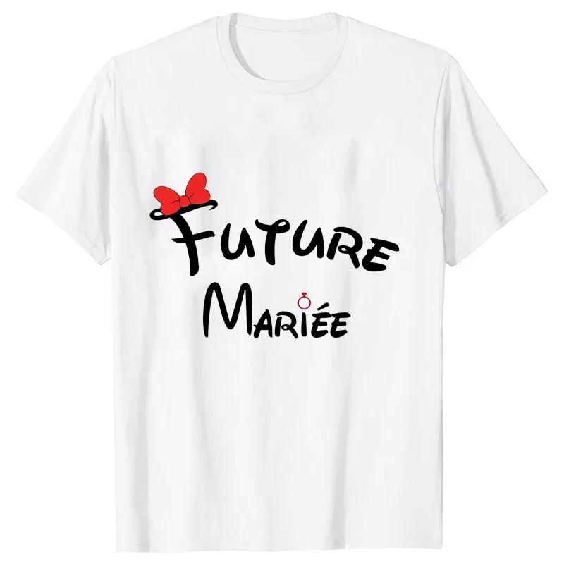 Unisex Future Bride T-Shirt Französische Freundinnen Junggesellinnenabschied Hochzeitsfeier T-Shirts Frauen Evjf Shirt Team Braut Truppe Oberteile Junggesellinnenabschied T-Shirt