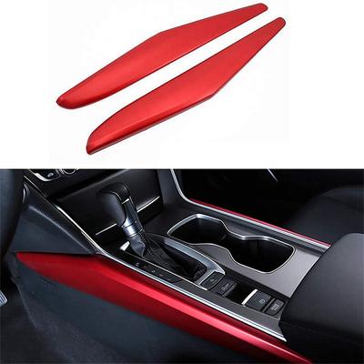 Red ABS Interior Gear Shift Cup Holder Frame Cover Trim For Honda Accord 2018-22