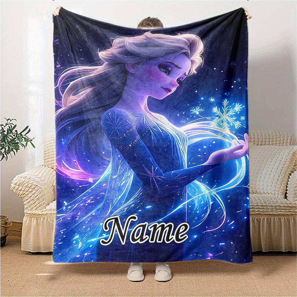 Custom Name Fantasy Portrait Name Party Blanket For Couch Bed Plush Cozy Fuzzy Blanket Super Soft Warm Blankets For Fall And Winter 091659