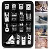 16pcs 16-Piece Universal Sewing Machine Presser Feet Kit with Snap-On Adapter and Storage Case
