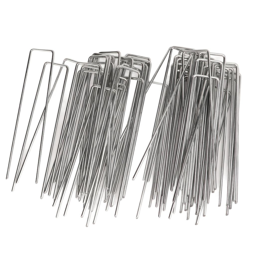 50 Stück verzinkter Stahl Gartenstecklinge U-förmige Zeltstecklinge U-förmige verzinkte Landschaftsnägel Schwer