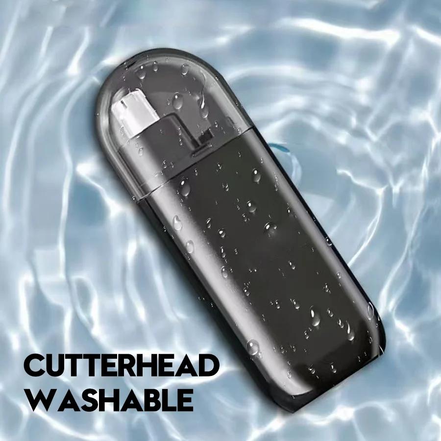 USB Rechargeable Electric Nose Ear Trimmer - 150mAh Li-Polymer Battery,Fast Charge,Compact & Portable Clipper for Men's Grooming