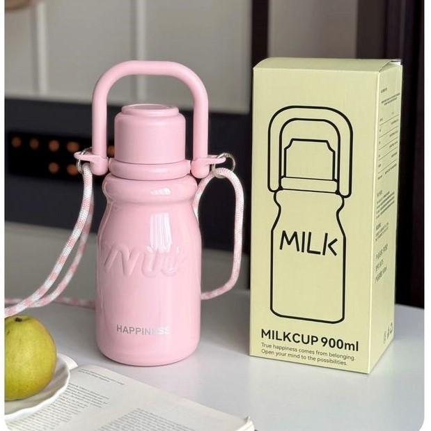 Modern Minimalist Insulated Travel Mug With Carrying Rope For Office And Outdoors