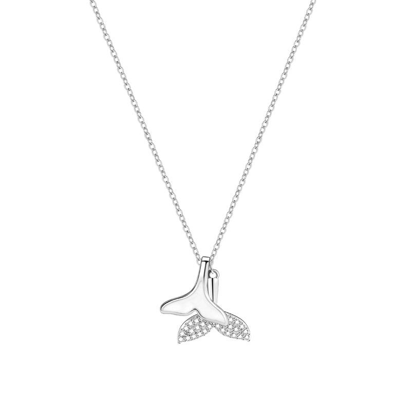 Zeemeerminstaart Ketting Dames Persoonlijkheid Lamp Luxe Mode High-End Diamant Epoxy Vissenstaart Sieraden Premium