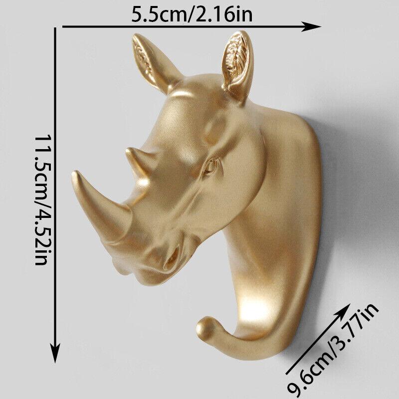 3D Zvieracia Hlava Vešiak na Stenu Živicový Háčik na Zadnú Stránku Dverí na Klobúk a Kabát Domáca Dekorácia