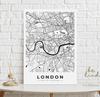 Plakát mapa plán města Londýn