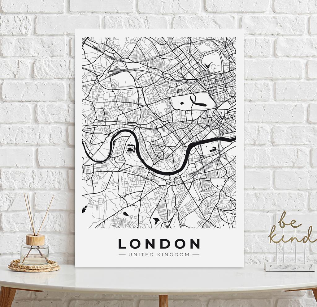 Plakát mapa plán města Londýn