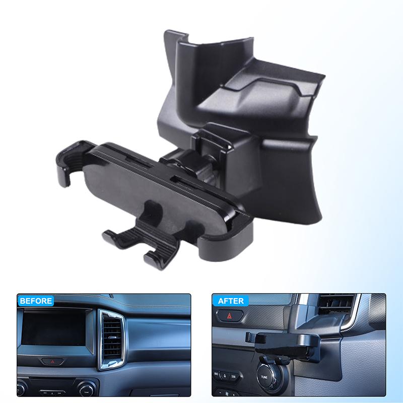 Car Central Control Mobile Phone Bracket GPS Navigation Bracket Seat For Ford Ranger Wildtrak 2015-2026 Car Interior Accessories