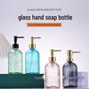 Spa Club Glass Dispenser: 450ml Emulsion, Sanitizer, Gel, Shampoo Bottle with Pump