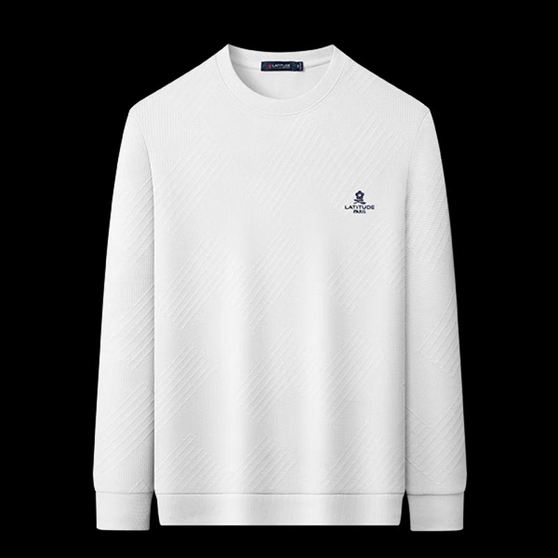 MONTAGUT Men's Autumn Casual Jacquard Round Neck Sweatshirt