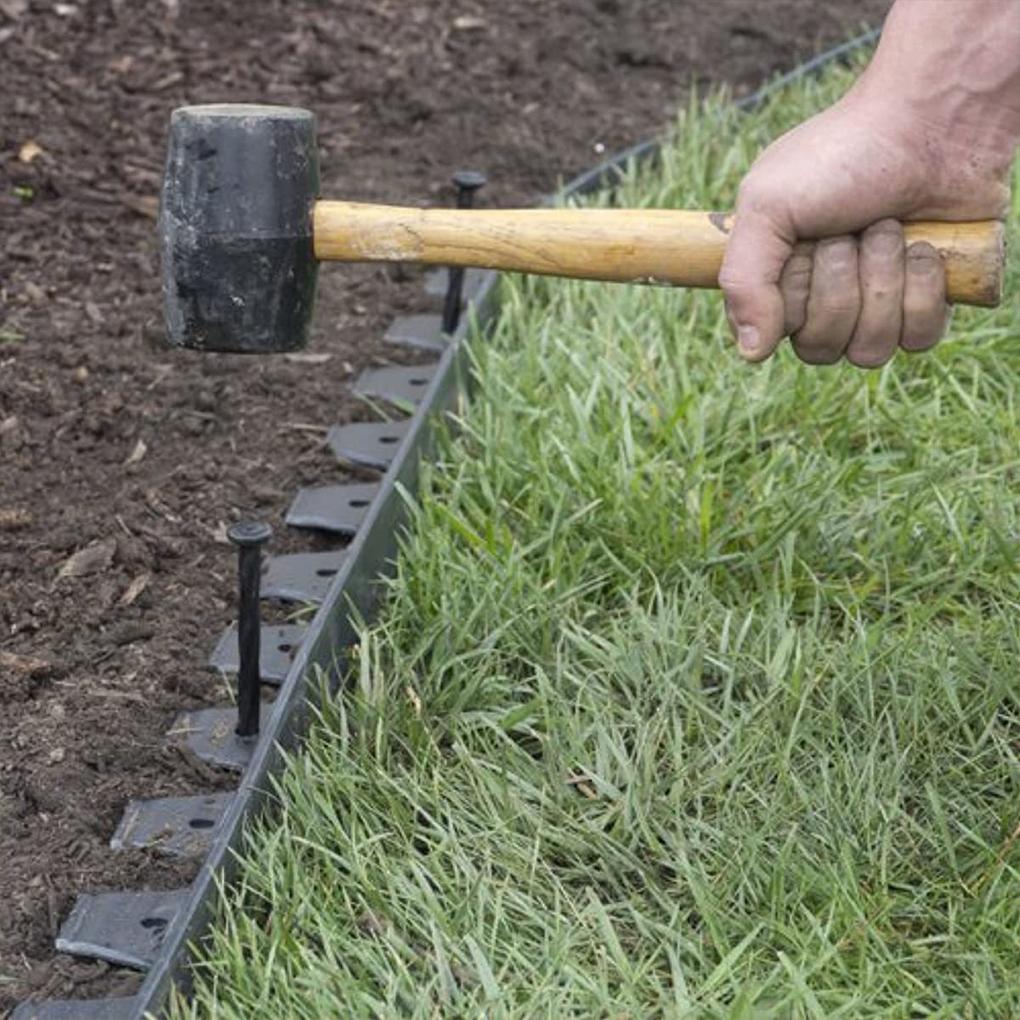 Plastic Lawn Landscape Edging Kit Detachable 5M Replacement Trimmable Outdoor Park Garden Tree Landscaping Border