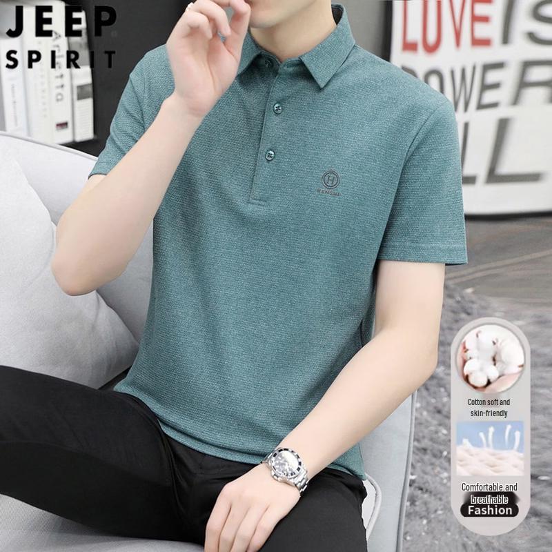 

JEEP SPIRIT Men s 2026 Summer Business Casual Polo Shirt XL