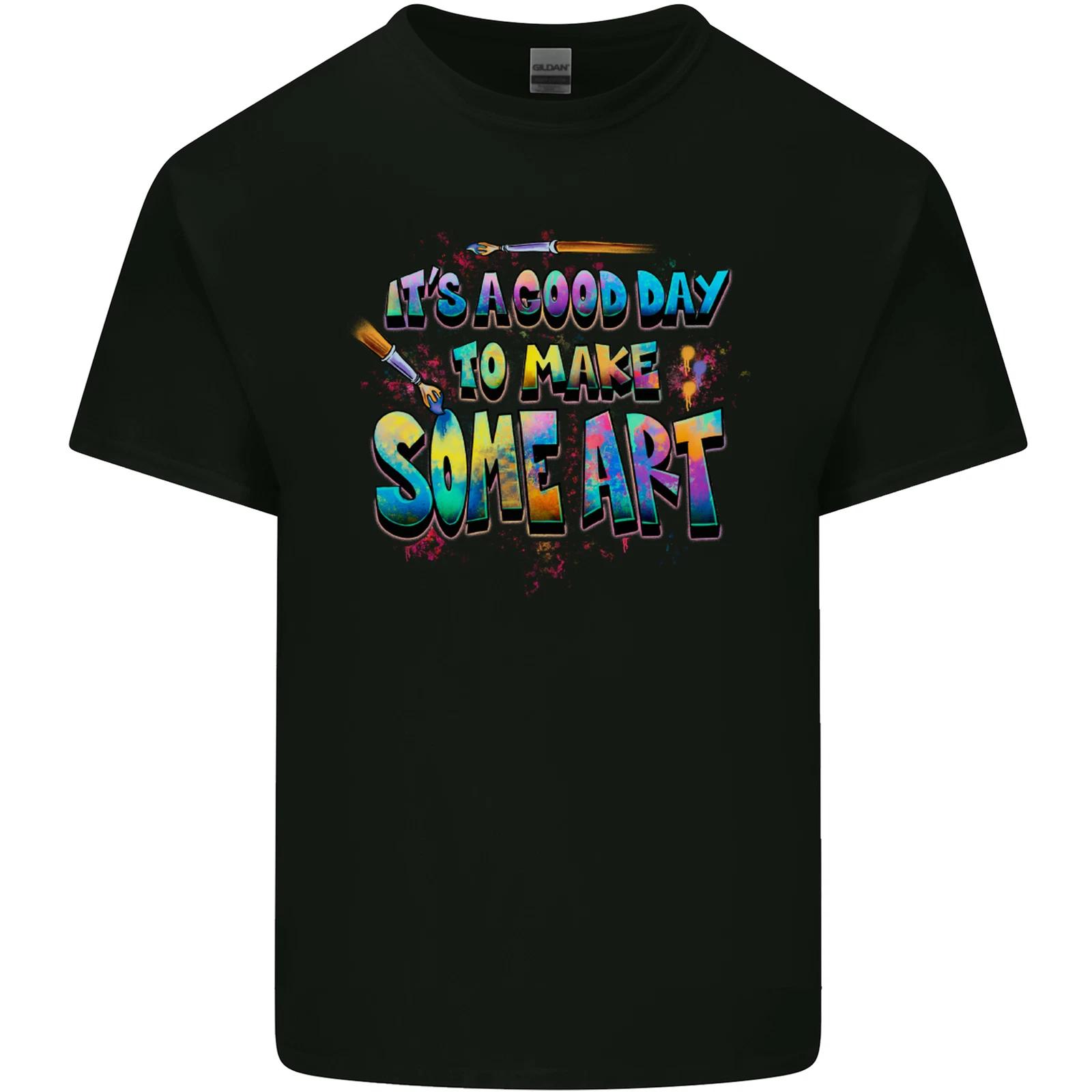 Good Day to Make Some Art Artist Kids T-Shirt Childrens M