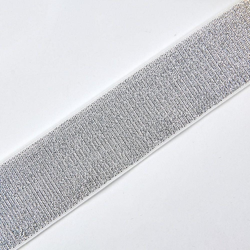 6mm 8mm 10mm 20mm 30mm Width Glitter Elastic Band 5Yards Decorative Trim Tape  For Sewing Projects