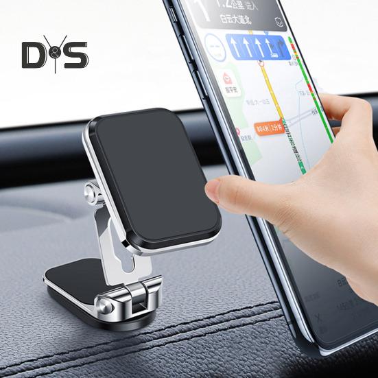 Automobilinis mobiliojo telefono laikiklis Tvirtas magnetas, neslystantis 360 laipsnių kampu reguliuojamas sulankstomas mobiliojo telefono stovas kelionėms automobiliu Tvirtai laiko telefono laikiklį