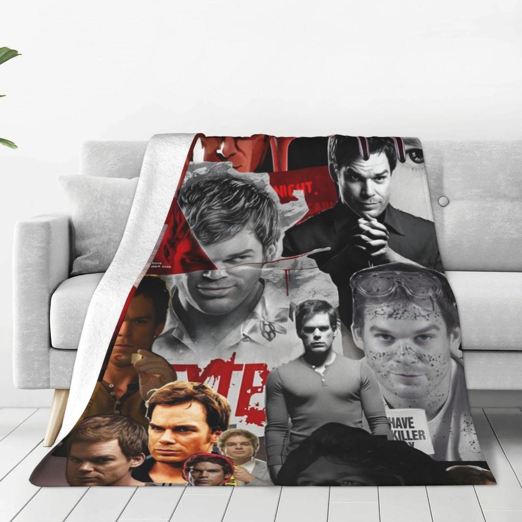 Custom Ultra-Soft Fleece Dexter Morgan Throw Blanket Warm Flannel Movie Blankets For Bed Office Sofa Bedspreads