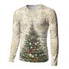 Men's Fashion Printed Round Neck Long Sleeve Bottoming Shirt Top
