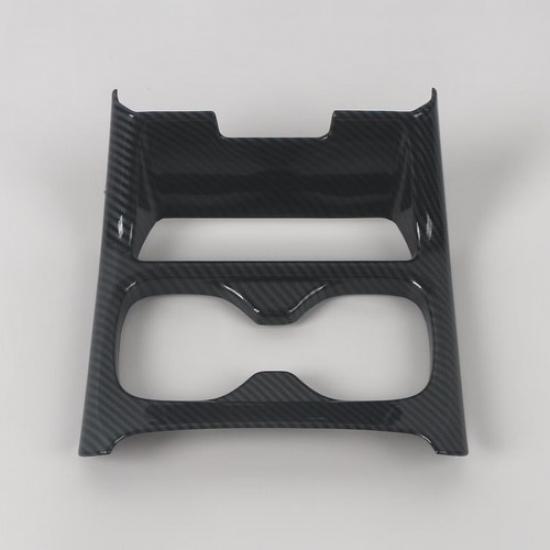 Water Holder Cup Lid Frame Cover Trim For  Honda CRV CR-V 1pcs Carbon Fiber