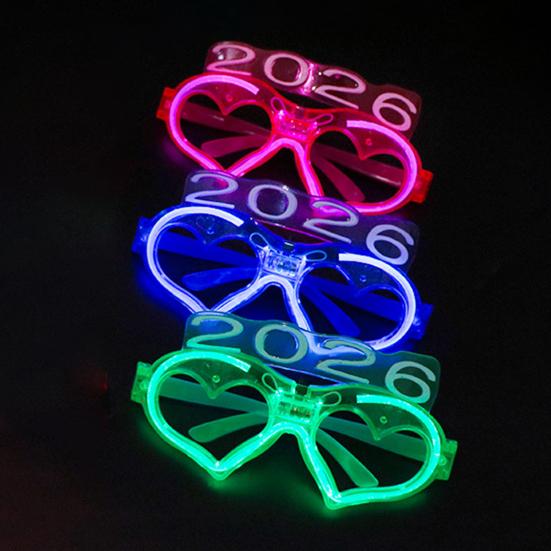 Fun Sunglasses LED Light Up Heart Glasses Glow in The Dark Party Eyewear for Concerts Nightclubs Raves