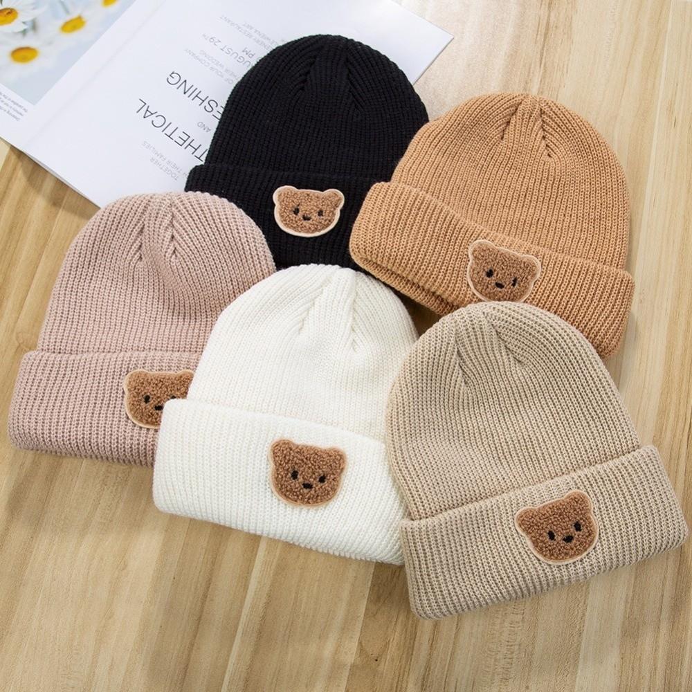 Warm Beanie Cap Cute Cartoon Pullover Cap New Knitted Hat  Winter