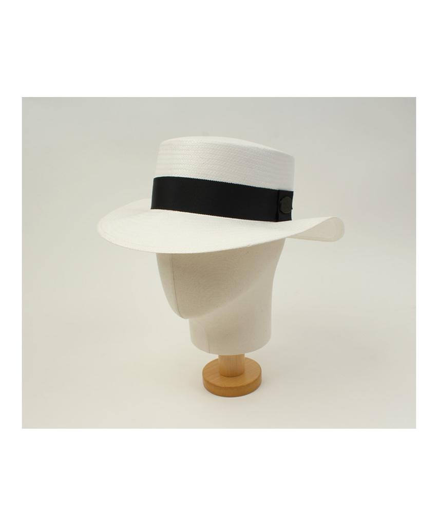 Yunibeosyeolkemiseuteuli White Flat Long Panama Hat Bk Panama Hat