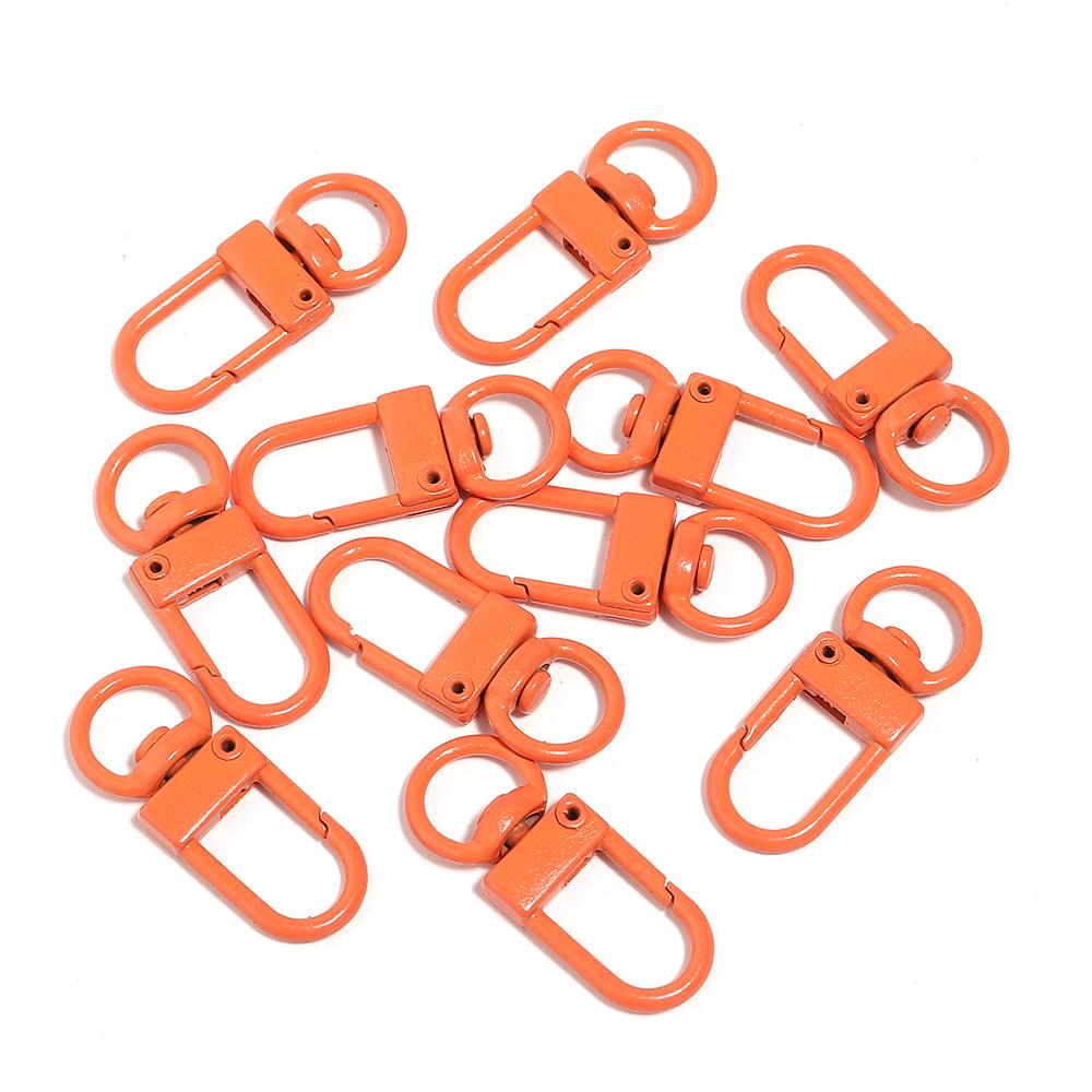 10pcs/lot Colorful Alloy Snap Lobster Clasps Hooks Keychain Findings For DIY Key Chains Necklace Bracelet Accessories Wholesale