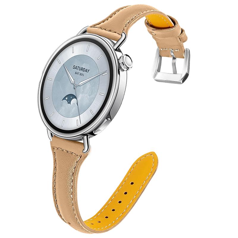 18mm Lederarmband für Xiaomi S4 41mm Leder Klassische Schnalle Armband für Xiaomi S4 41mm Damen Mädchen Ersatz Smart Strap