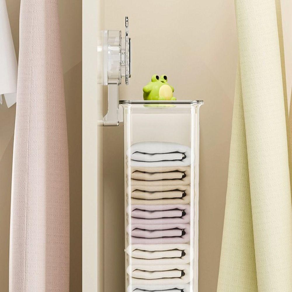 Wall-Mounted Suction Cup Storage Box Dustproof Underwear Storage Box Garbage Bag Dispenser