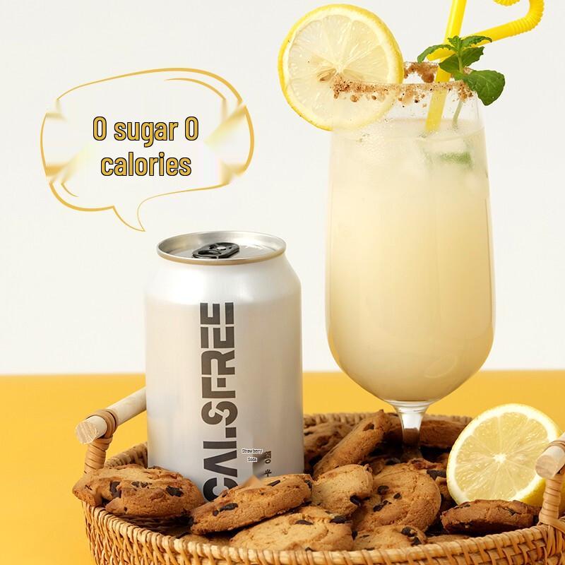 CALSFREE Zero Sugar Zero Calorie Sparkling Water, 330ml Cans (24-Pack)
