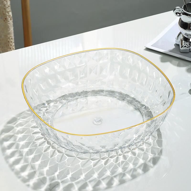 

RuHan Light Luxury Diamond Pattern Fruit Plate