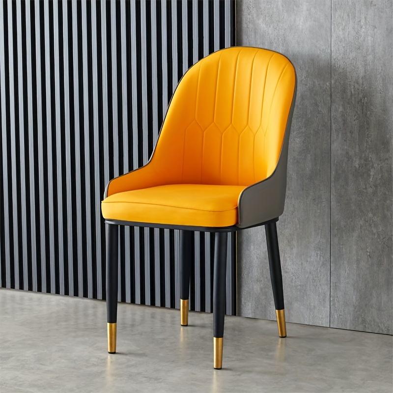 Nordic Upholstered Dining Chair - Modern Lounge Armchair with Wooden Legs, Comfortable Kitchen & Bar Chair for Home Decor