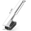 Grill Cleaning Brush BBQ tool Grill Brush 3 Stainless Steel Brushes In 1 Provides Effortless Cleanin pizza furnace stove brush
