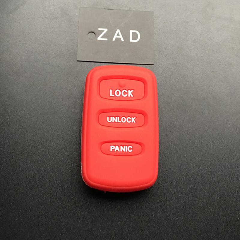 

ZAD 3 buttons silicone car key cover case for Mitsubishi 2001-2006 MITSUBISHI MONTERO SPORT remote key красный