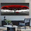 Abstract Red Tree Oil Painting, Print On Canvas Art Prints, Posters And Prints Landscape Wall Art Pictures, Home Wall Decora