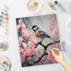 Frame Diy Painting By Numbers For Adults Kits Bird And Flowers Handpainted Acrylic Paint With Numbers For Home Decors 40x50cm