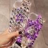 Luxury 3D Bling Rhinestone Crystal Flower Phone Case For Samsung Galaxy A17 A16 A15 A14 A13 A12 A07 A06 A05 A05S 4G 5G