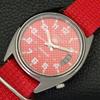 USED VINTAGE SEIKO 5 AUTOMATIC 6119C JAPAN MENS DATE RED DIAL WATCH A433806-2 R119-a433806
