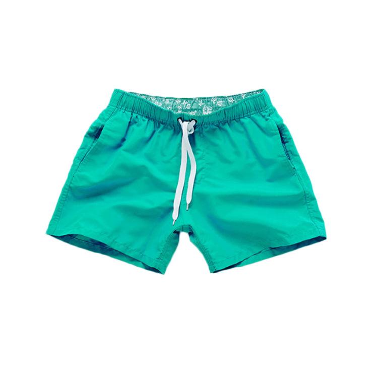 Mens Swim Trunks with Side Pockets Summer Casual Solid Color Beach Shorts Quick Dry Lightweight Board Shorts Swimwear Swimsuit