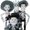 Mattel Disney & Pixar Toy Story Set with 4 Action Figures: Black & White Woody's Round-Up Pack, Woody, Jessie, Bullseye & Stinky Pete, 7-Inch Scale
