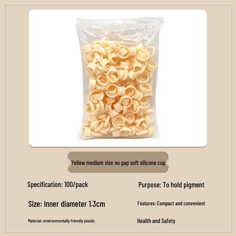 Silicone Microblading Pigment Ring Cup - Soft, Disposable, Needle and Hand Safe