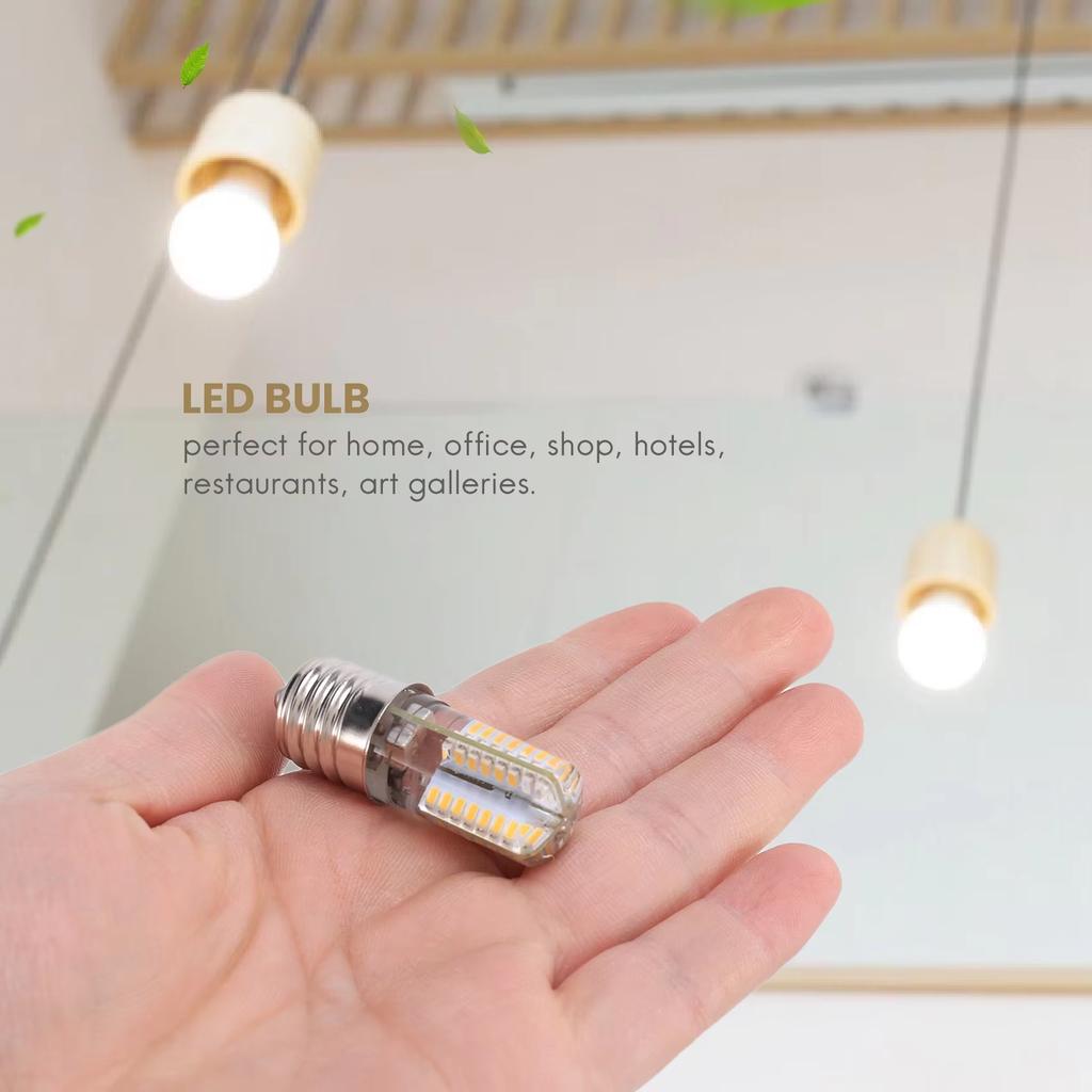 2Pcs/set Dimmable E17 LED Waterproof Small Corn Light Bulbs AC 110V-130V For Refrigerator Machine Tools Hood Sewing Machine