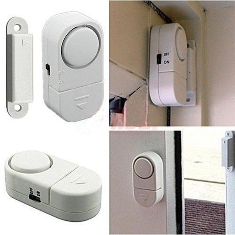 White Large Decibel Door Magnetic Door and Window Alarm Hotel Home Anti-theft Device Female Safety Protection Door Alarm